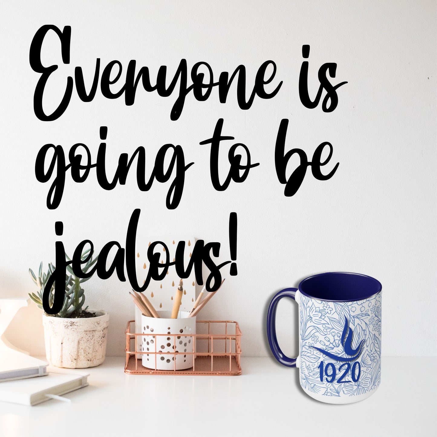 Zeta Phi Beta Sorority PERSONALIZED Accent 15oz Coffee Mug Cup | ZPhiB Soror Sisterhood | 1920 Dove Finer Women | Founders' Day