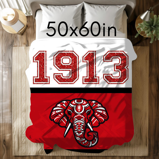 Delta Sigma Theta Sorority-Inspired Throw Blanket 50x60in | DST Dorm Decor | Sisterhood Gift Founders' Day