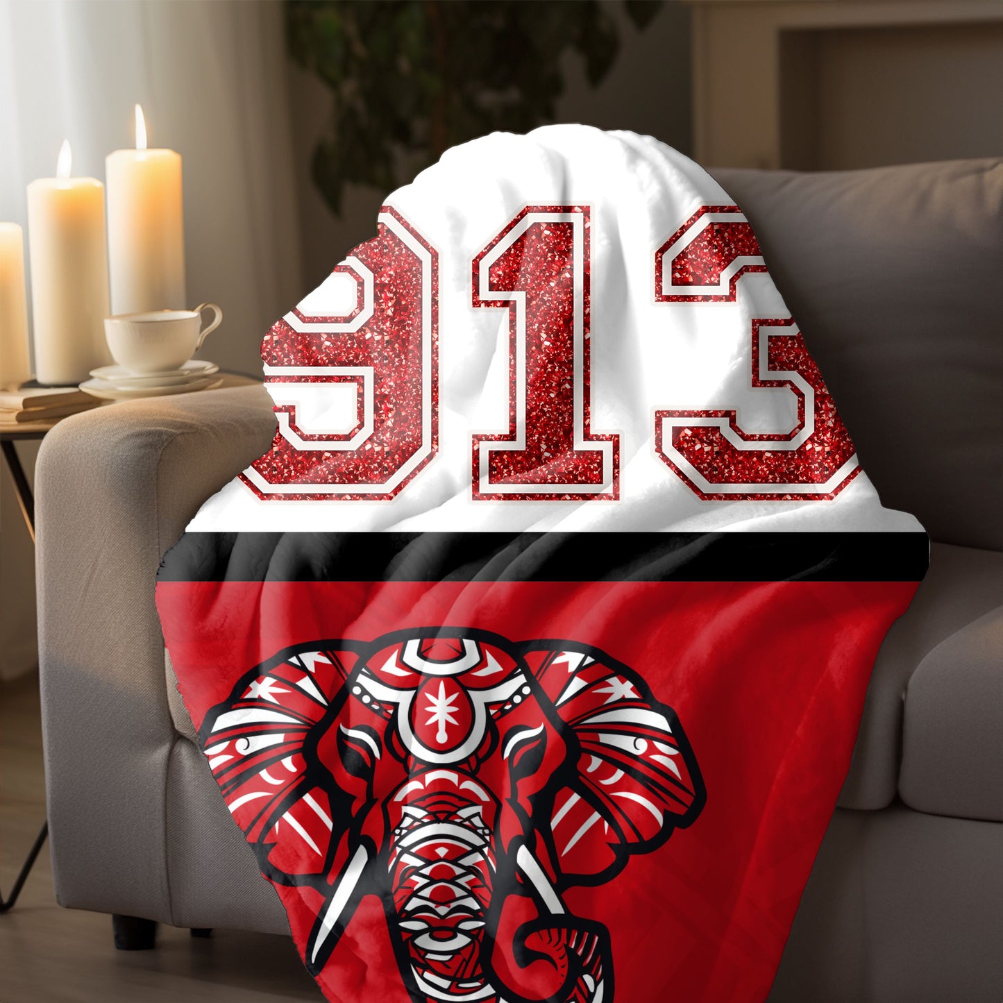 Delta Sigma Theta Sorority-Inspired Throw Blanket 50x60in | DST Dorm Decor | Sisterhood Gift Founders' Day