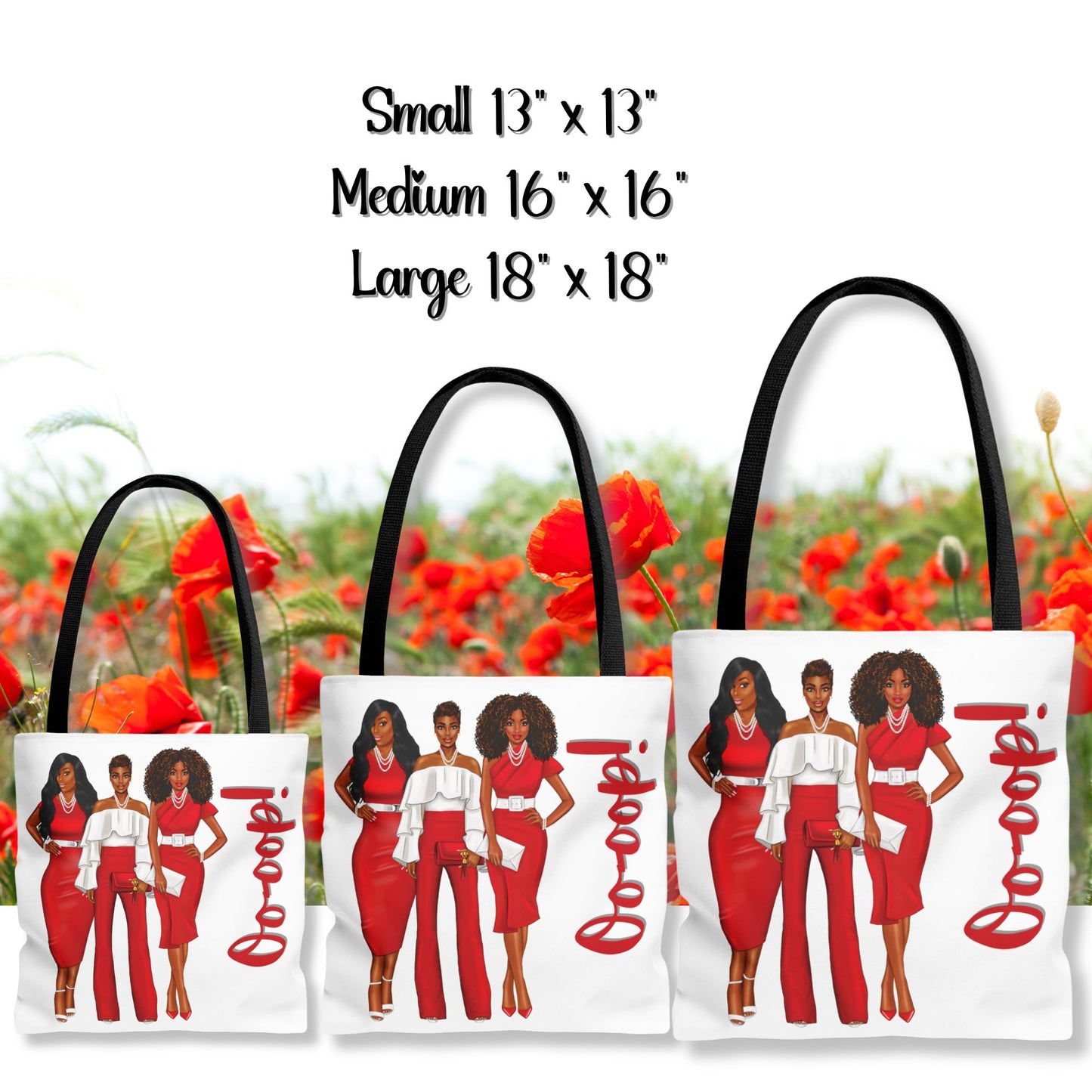 Delta Sigma Theta Sorority-Inspired Tote Bag (3 sizes) - Oooop! Catch All Bag - Sorority Sisterood Gift