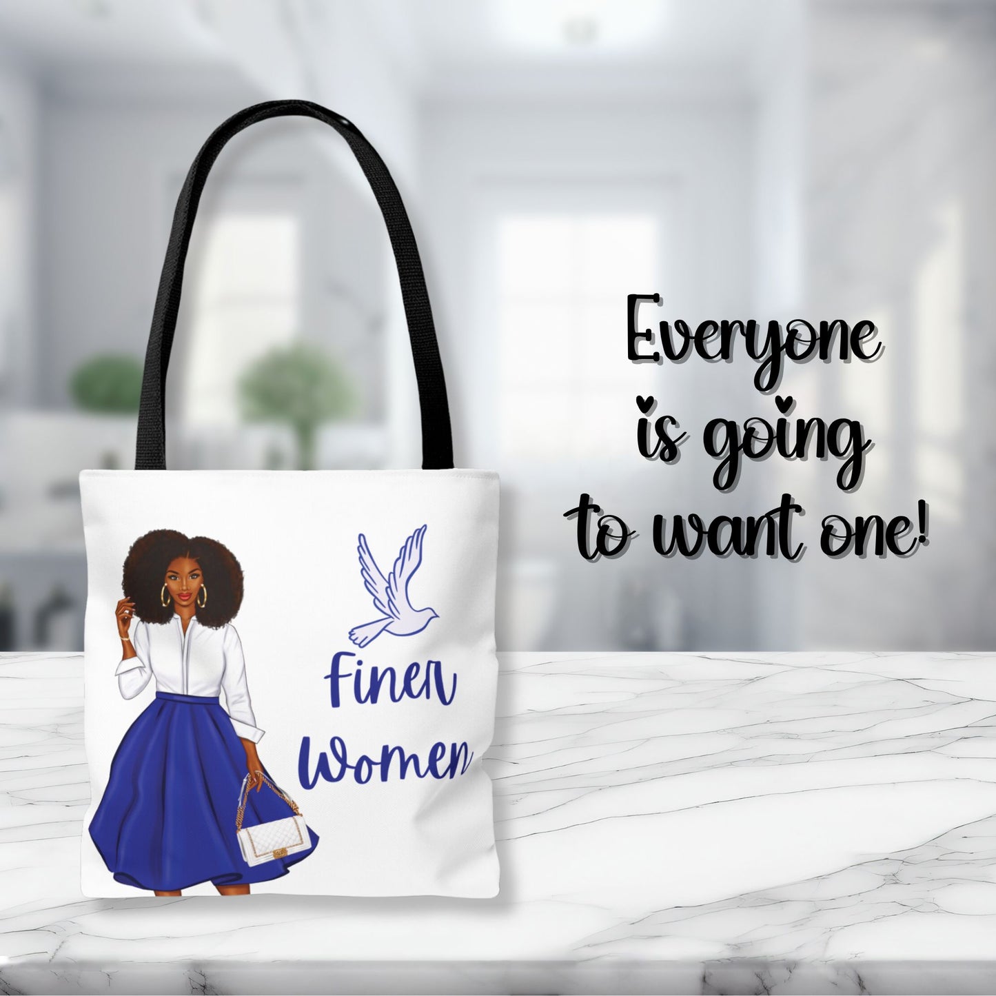 Zeta Phi Beta Sorority-Inspired Tote Bag (3 sizes) - ZPB Catch All Bag - Zeta Sisterhood Gift