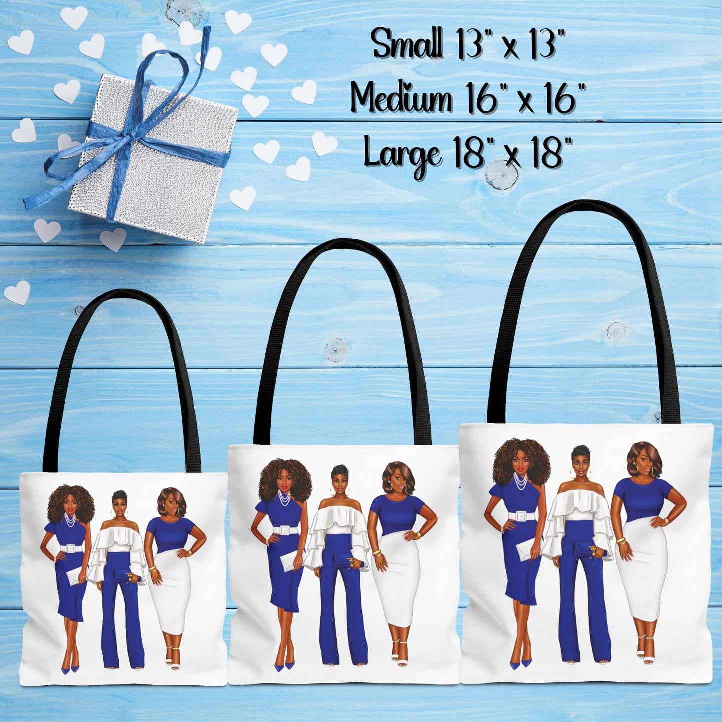 Zeta Phi Beta Sorority-Inspired Tote Bag (3 sizes) - ZPB Catch All Bag - Zeta Sisterhood Gift