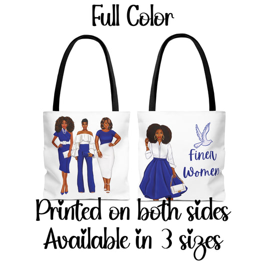 Zeta Phi Beta Sorority-Inspired Tote Bag (3 sizes) - ZPB Catch All Bag - Zeta Sisterhood Gift