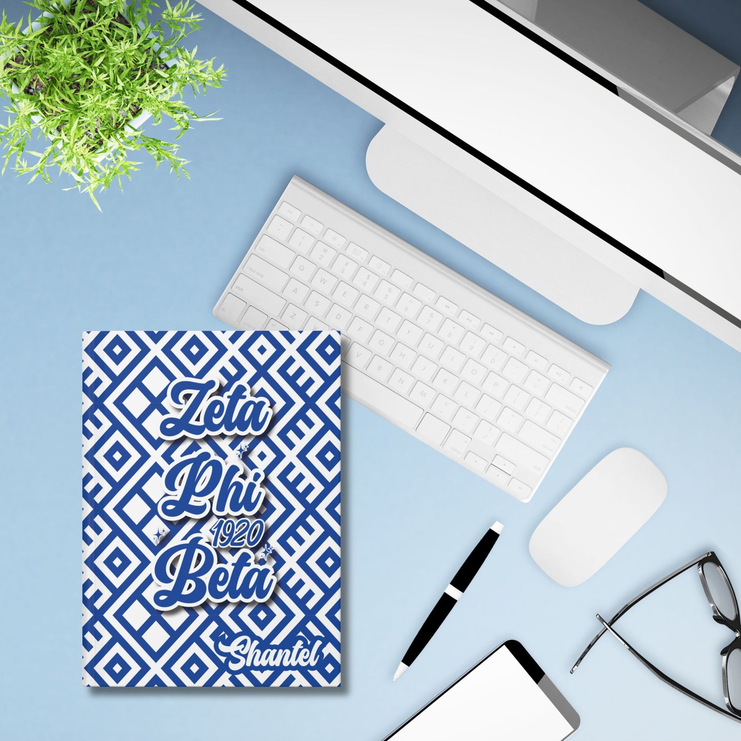 Zeta Phi Beta Sorority-Inspired PERSONALIZED Hardcover Journal - 5.75" x 8" -150 Lined Pages  | ZPhiB Sisterhood Founders' Day Gift