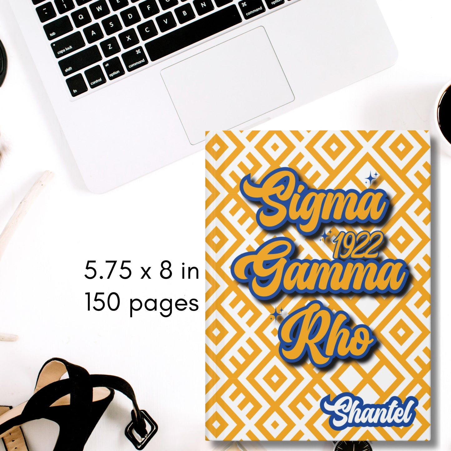 Sigma Gamma Rho Sorority-Inspired PERSONALIZED Hardcover Journal - 5.75" x 8" - 150 Lined Pages | Sgrho Sisterhood Gift