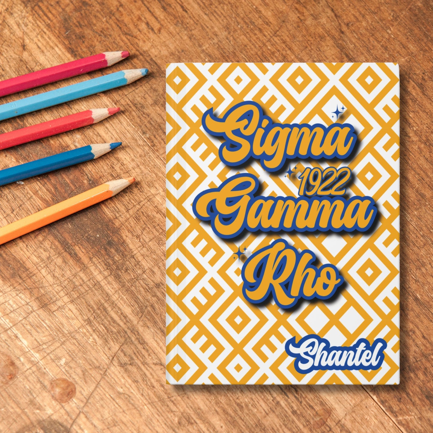 Sigma Gamma Rho Sorority-Inspired PERSONALIZED Hardcover Journal - 5.75" x 8" - 150 Lined Pages | Sgrho Sisterhood Gift