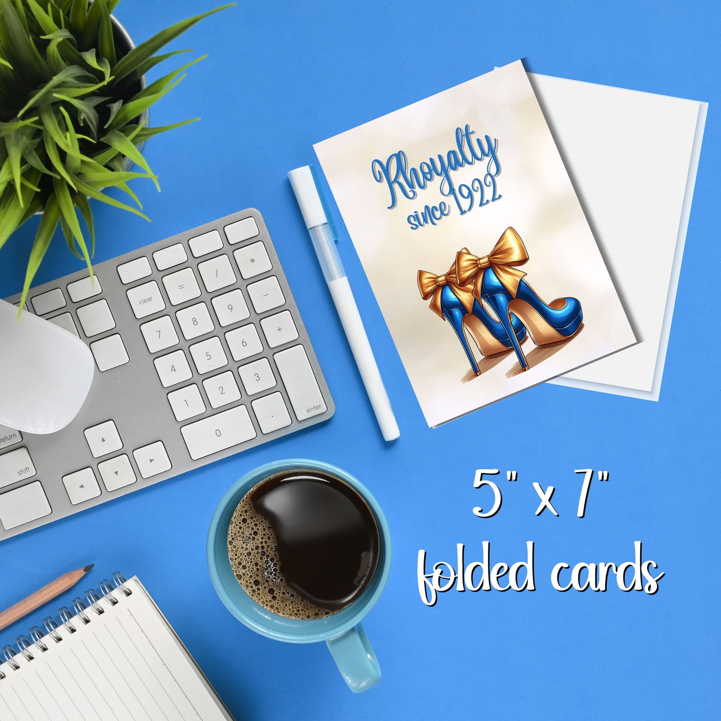 Sigma Gamma Rho Sorority 5 x 7 Folded Greeting Cards (10, 30, 50pc w/envelopes) | Rhoyalty High Heels 1922 | SGRho Invitations | Divine 9