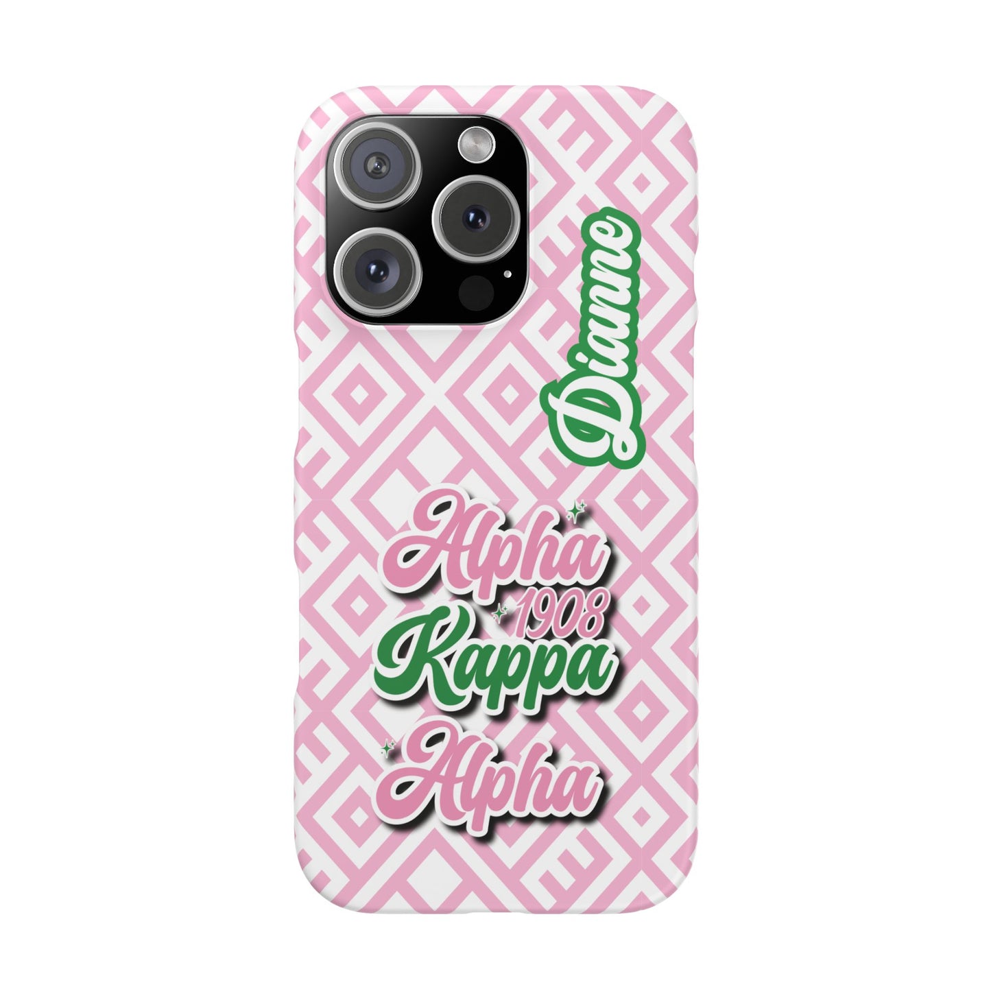 AKA Sorority Inspired PERSONALIZED  Phone Case (iPhone 16 Plus-Galaxy 23Ult) | Alpha Kappa Alpha Customized Gift | Sorority Gift Idea | Big Little Custom Gift