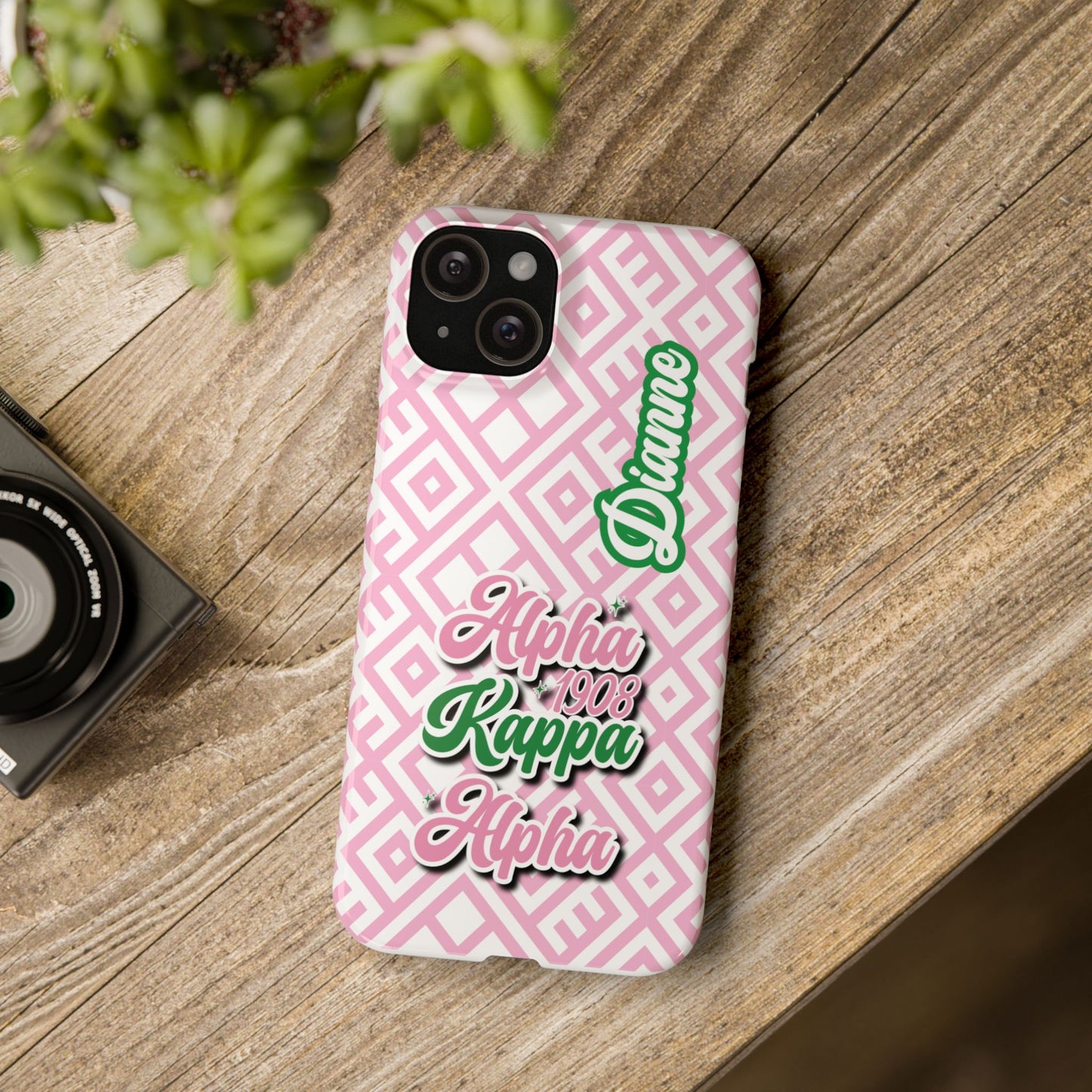 AKA Sorority Inspired PERSONALIZED  Phone Case (iPhone 16 Plus-Galaxy 23Ult) | Alpha Kappa Alpha Customized Gift | Sorority Gift Idea | Big Little Custom Gift