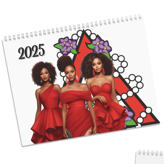 2025 Delta Sigma Theta Sorority Inspired Hanging Wall Calendar | Jan'25-Dec'25 | DST Soror Gift