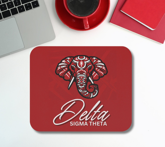 Delta Sigma Theta Sorority Mouse Pad  | DST Elephant 1913 | Soror Sisterhood Gift | Christmas Founders' Day | Big Little Reveal Gift