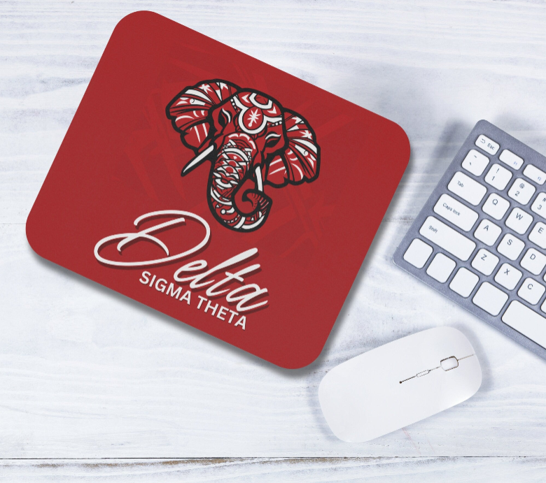 Delta Sigma Theta Sorority Mouse Pad  | DST Elephant 1913 | Soror Sisterhood Gift | Christmas Founders' Day | Big Little Reveal Gift