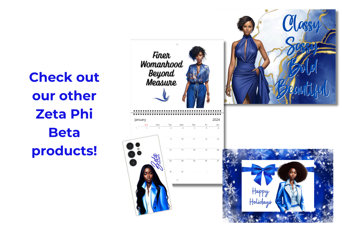 2025 Zeta Phi Beta Sorority 10 x 5 Desk Calendar | ZPhiB Soror Sisterhood Gift | Zeta Christmas Founders' Day Office Gift | Big Little Gift