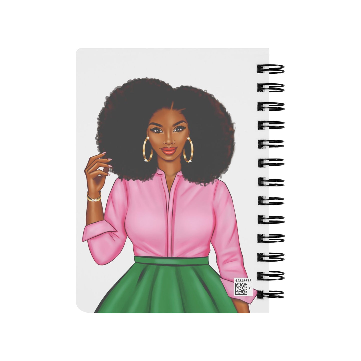 AKA Sorority Inspired Spiral Notebook 5in x 7in | Women of Excellence | Alumni Mother's Day Gift
