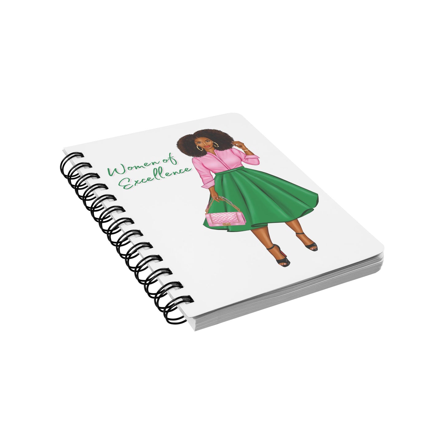 AKA Sorority Inspired Spiral Notebook 5in x 7in | Women of Excellence | Alumni Mother's Day Gift