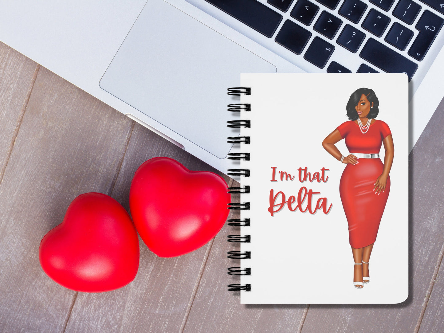 Delta Sigma Theta Sorority Inspired Spiral Notebook 5in x 7in | Sorority Sister Gifts | Personalized Sorority Gift | Custom Notepad Journal