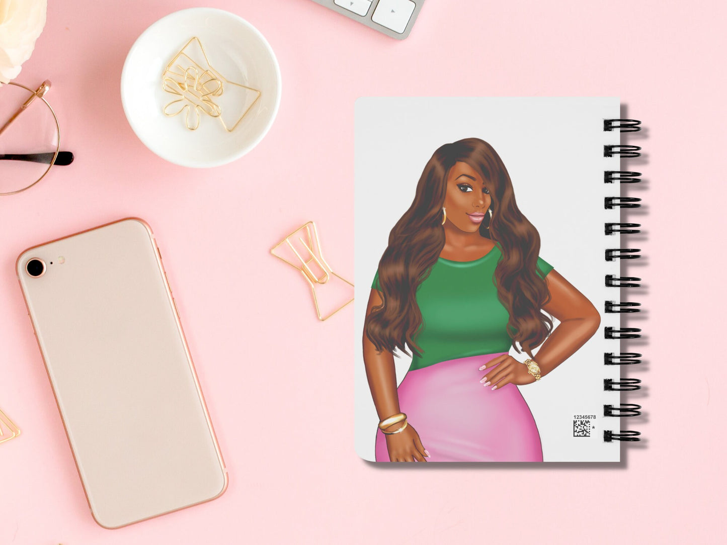 Alpha Kappa Alpha Sorority Inspired 5in x 7in Spiral Notebook | Women of Excellence | Personalized Sorority Sister Gift |AKA Big Little Gift