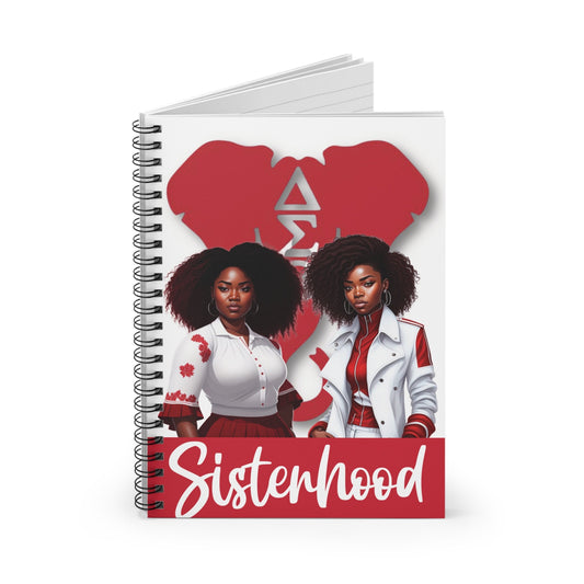 Delta Sigma Theta Sorority Inspired 6 x 8 Notebook | DST Sisterhood Notepad Journal Planner Elephant Lined Pages Deltaversary